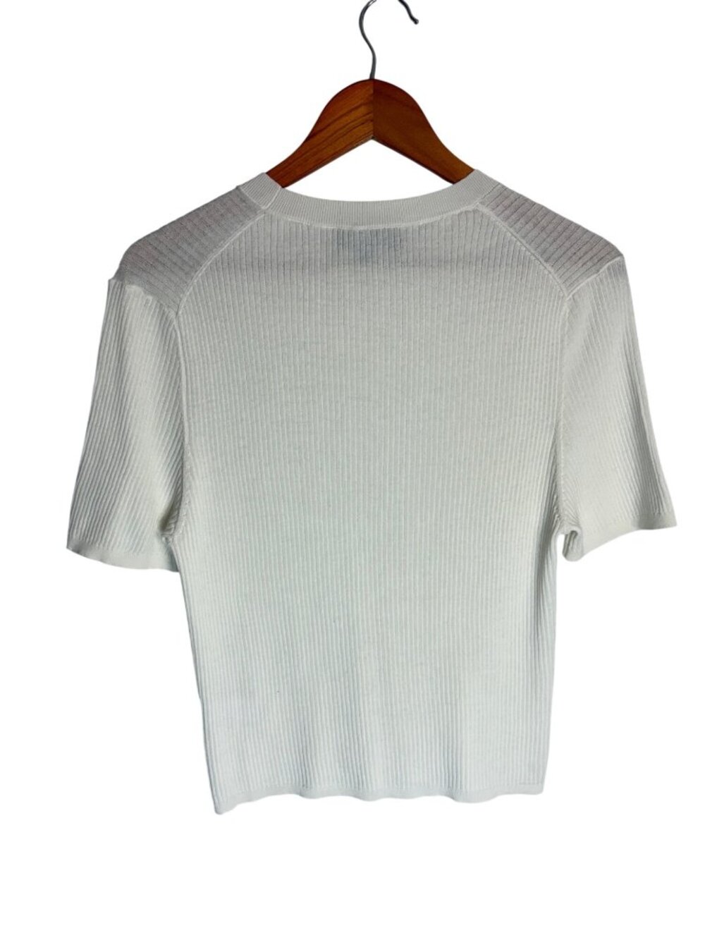 Nili Lotan Dorset Sweater Cotton Ivory-sz XL - Picture 5 of 8